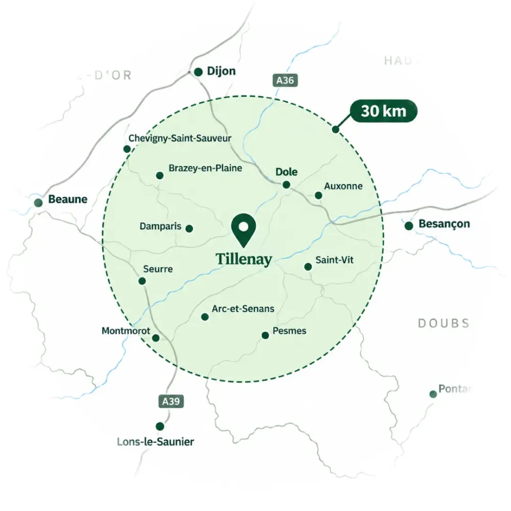 Zone d'intervention Pinto Paysages